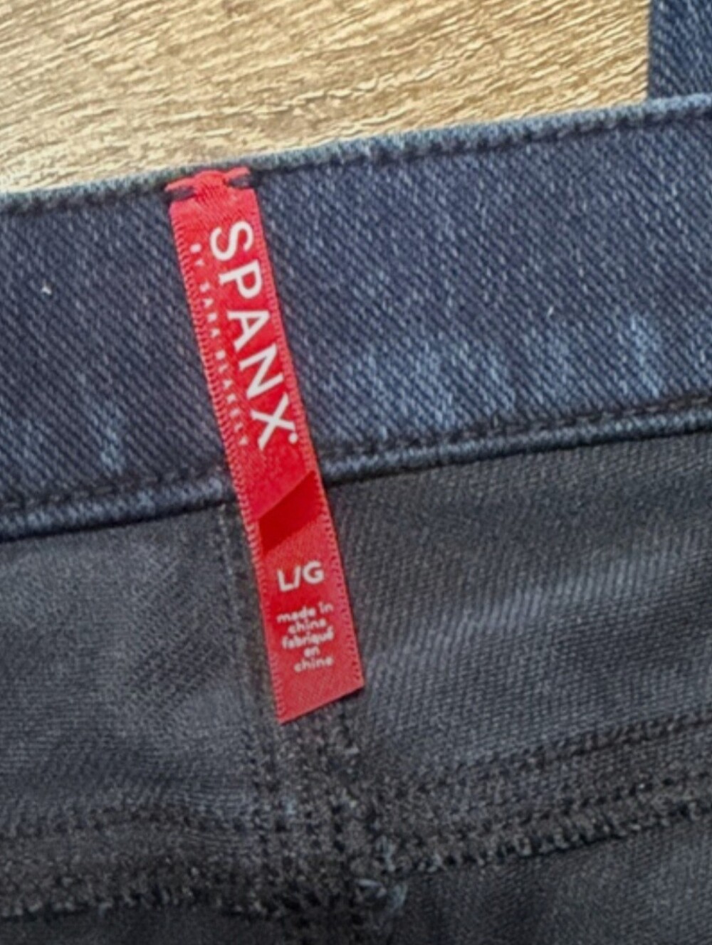 SPANX- Large- Women's High-Rise Stretch Leggings - Dark Denim.